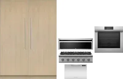 6 Piece Package Includes Refrigerator, Freezer, Cooktop, Wall Oven, Hood And Dishwasher
